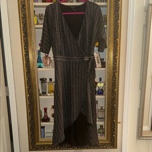 Spense Black and Silver High Low Dress